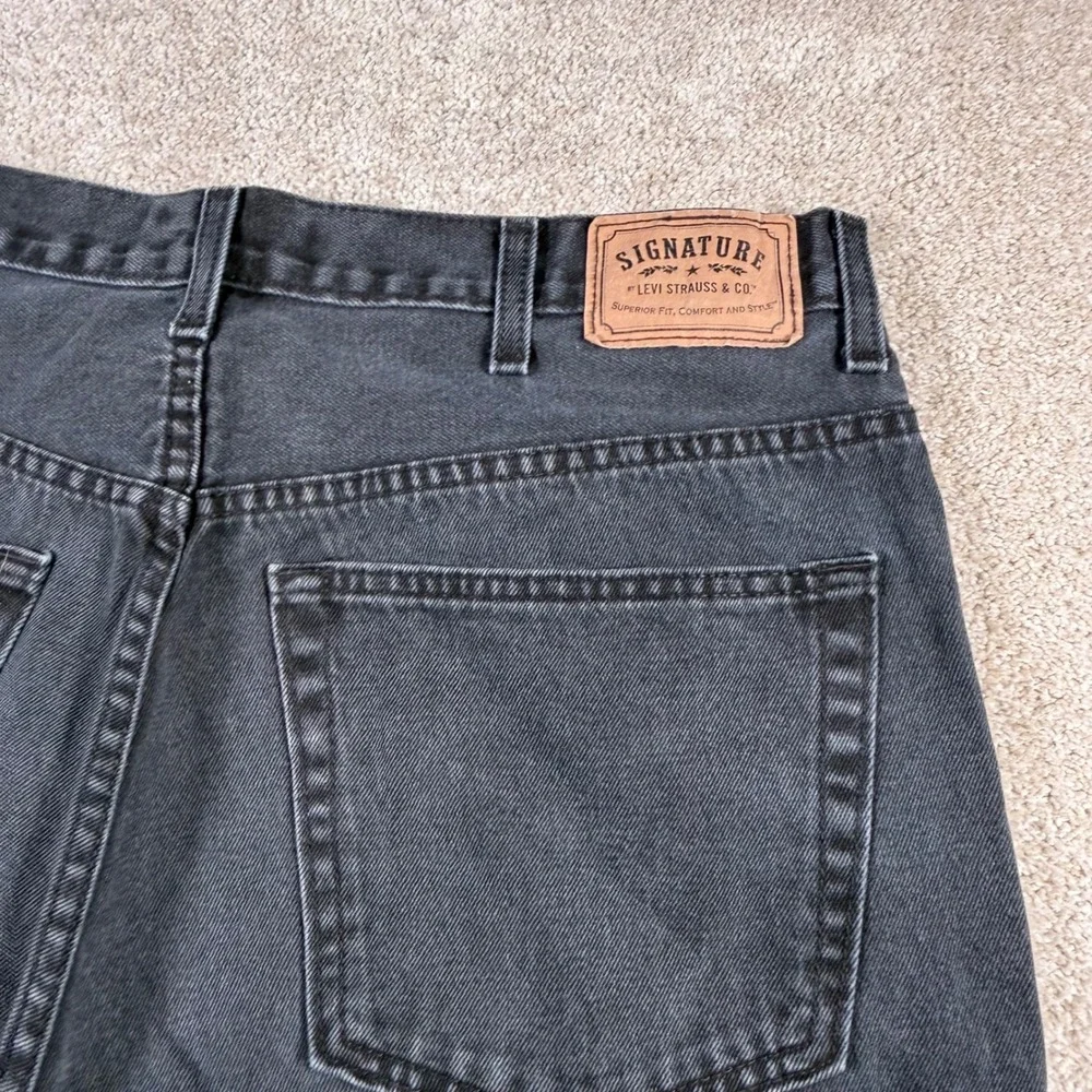 Signature Levi Strauss & Co Relaxed Jeans‎ Mens 40x30 (FITS 38x29) Charcoal Gray